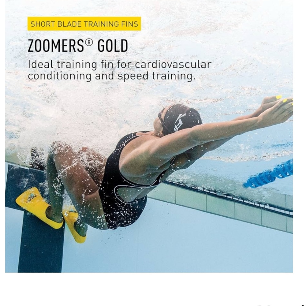 FINIS Zoomers Gold Swim Training Fins - Picture 2 of 11